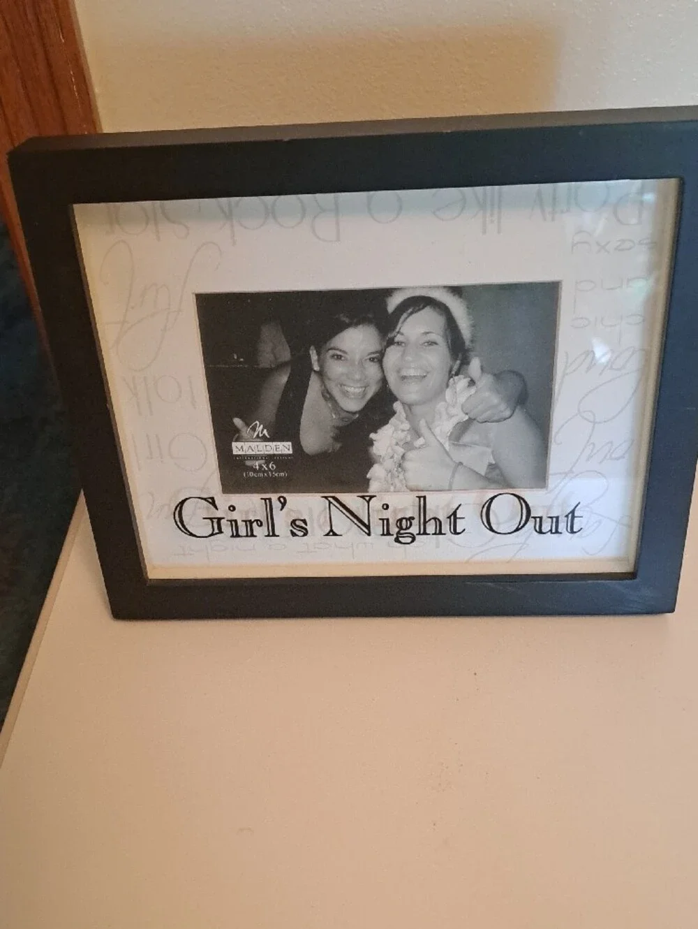Malden Black Picture Frame with 'Girl's Night Out' Mat